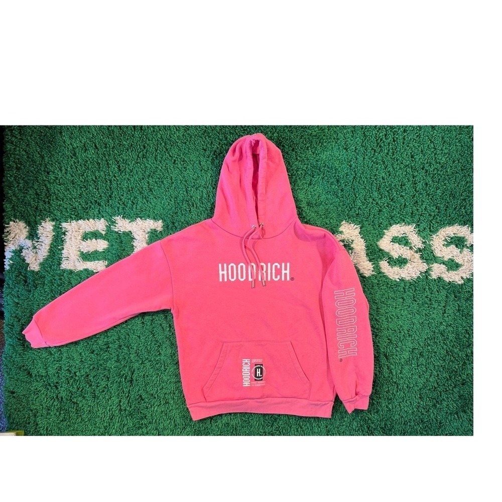 Hoodrich Hoodie Unisex M Pink New With Imperfections Logo Graphic Streetwear